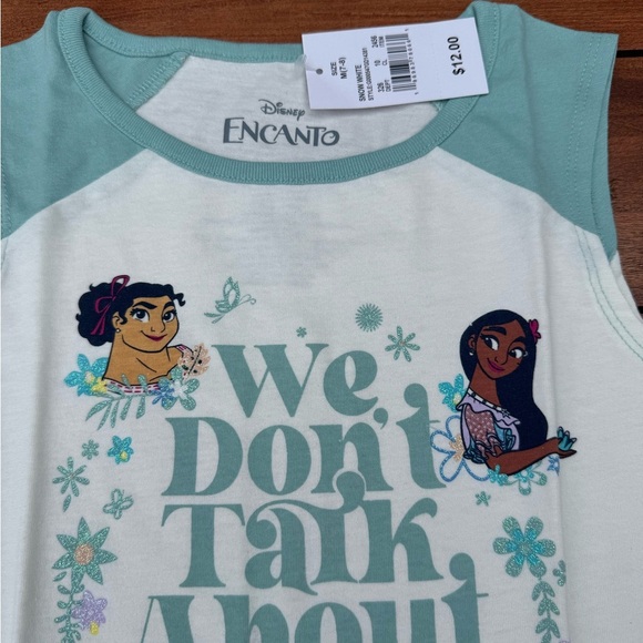 Disney White and Blue Tank Top with Playful Graphics Size 7/8 and 14/16 NWT - Picture 2 of 4
